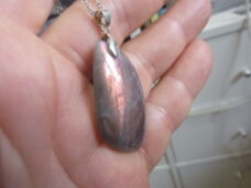 Collier pendentif Labradorite violet argent 925 GG 2306