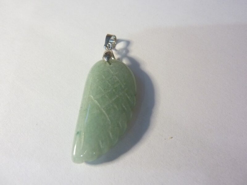 Pendentif aventurine aile d'ange Argent 925 confiance en soi-anti-stress
