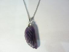 Pendentif améthyste aile d’ange Argent 925 paix de l’esprit