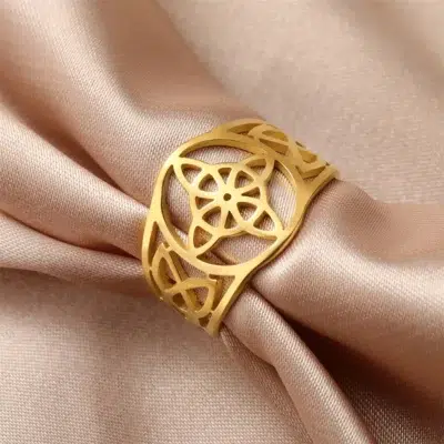 Bague Nœud de sorcière (Wiccan) ref Or T 54