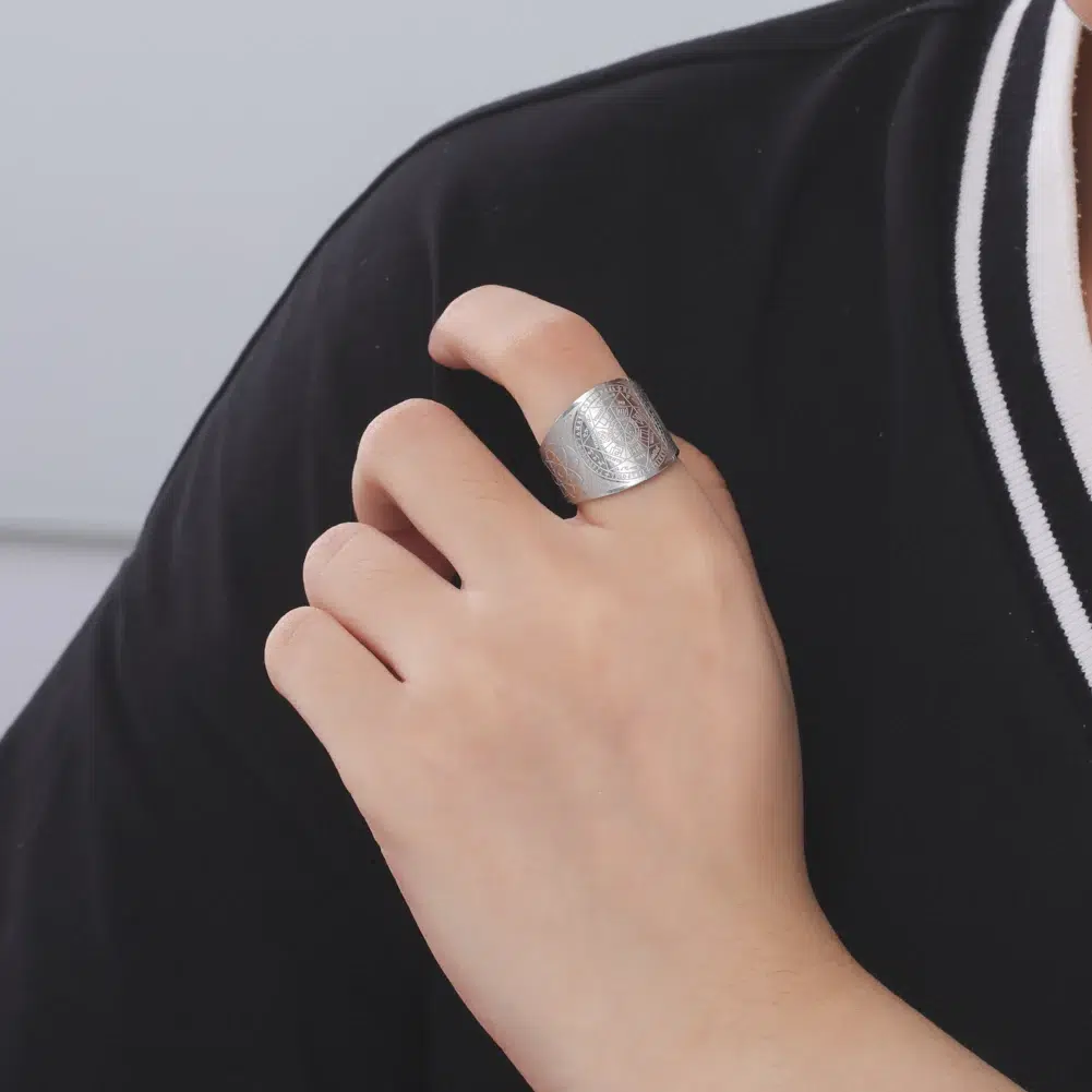 Bague réglable Sceau des 7 Archanges ref Argent