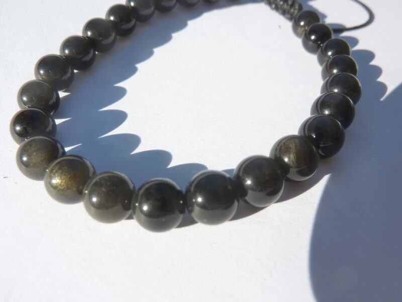 Bracelet obsidienne dorée Obsidienne dorée Perles 6 mm