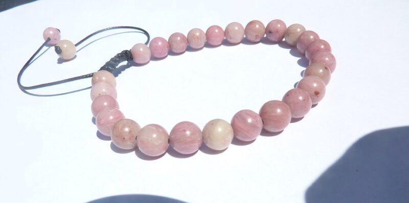 Bracelet réglable Rhodochrosite-Perles rondes 6mm