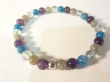 Bracelet Protection & Intuition : Améthyste, Apatite, Labradorite & Fluorite – Équilibre énergétique