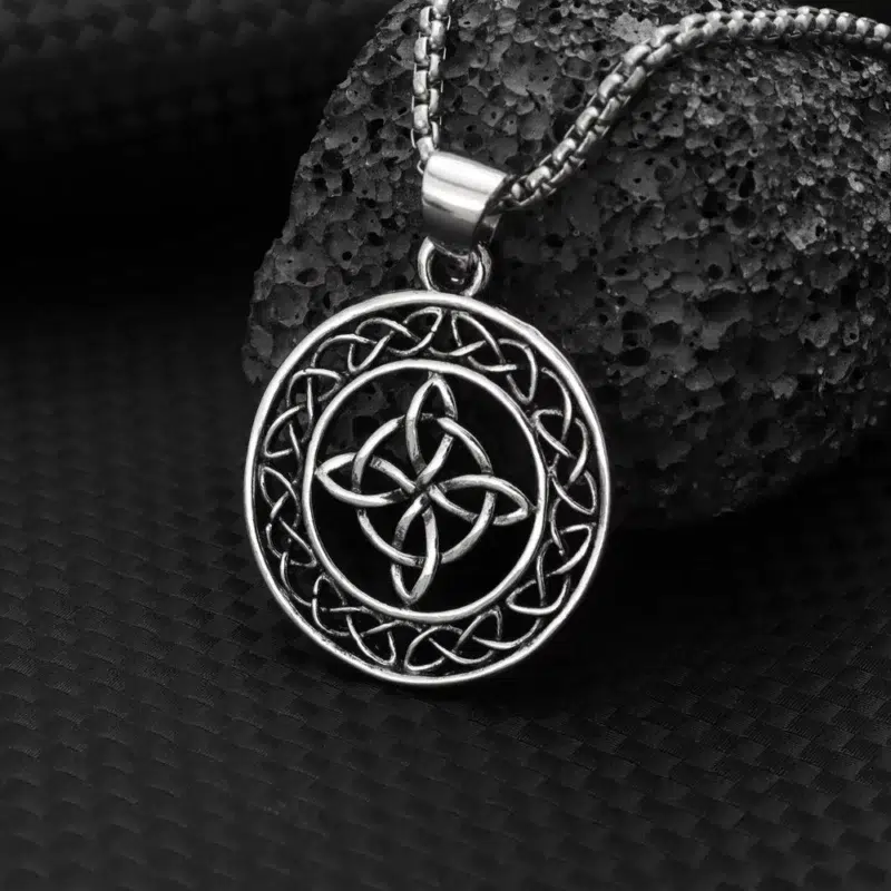 Pendentif noeud de sorcière (Wiccan) ref argent 04