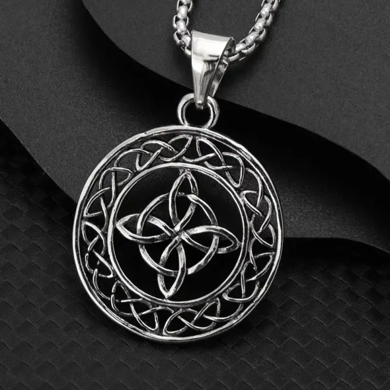 Pendentif noeud de sorcière (Wiccan) ref argent 04