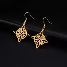 Boucles d’oreilles Noeud de sorcière multi symboles ref Or
