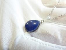 Pendentif Lapis lazuli argent 925 GG 2008 +chaine acier inoxydable 45 cm