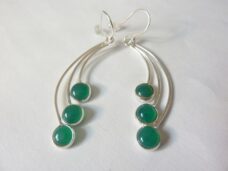 Boucles d’oreilles Aventurine verte argent 925