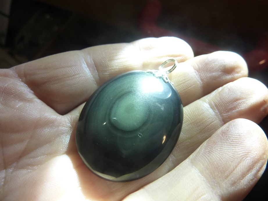 Pendentif Obsidienne oeil céleste GG 4209