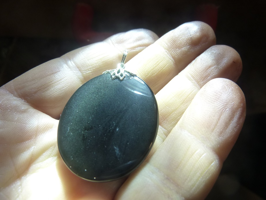 Pendentif Obsidienne oeil céleste GG 4209