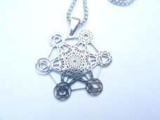 Pendentif cube de Métatron argent