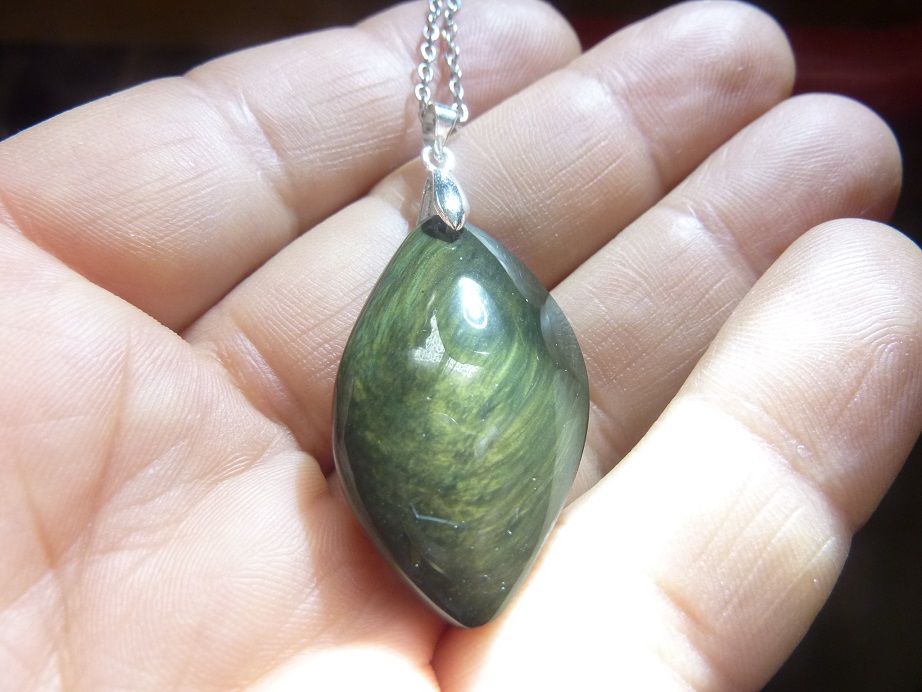 Pendentif Obsidienne mentogochol ( Manta huichol ) argent 925 GG 3309