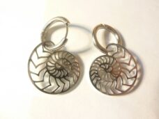Boucles d’oreilles Ammonite acier inoxydable ref argenté