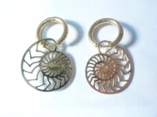 Boucles d’oreilles Ammonite acier inoxydable ref dorée