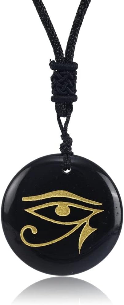 Pendentif Obsidienne noire oeil d’Horus