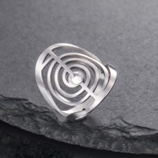 Bague ajustable ChoKuRei – Reiki ref 2 Argent
