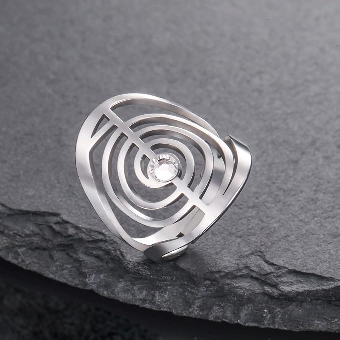 Bague ajustable ChoKuRei - Reiki ref 2 Argent