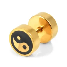 Boucle d’oreille yin & yang 8 mm ref Or