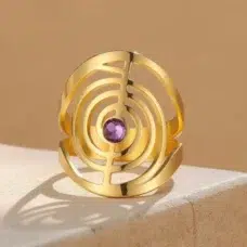 Bague ajustable ChoKuRei – Reiki ref 2 Or