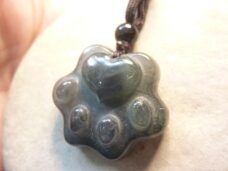Collier pendentif patte de chat en Labradorite
