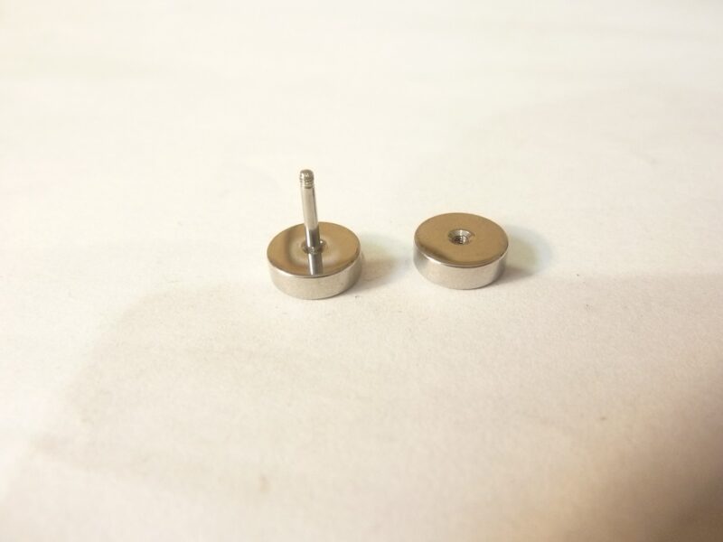 Boucle d'oreille yin & yang 8 mm ref argent
