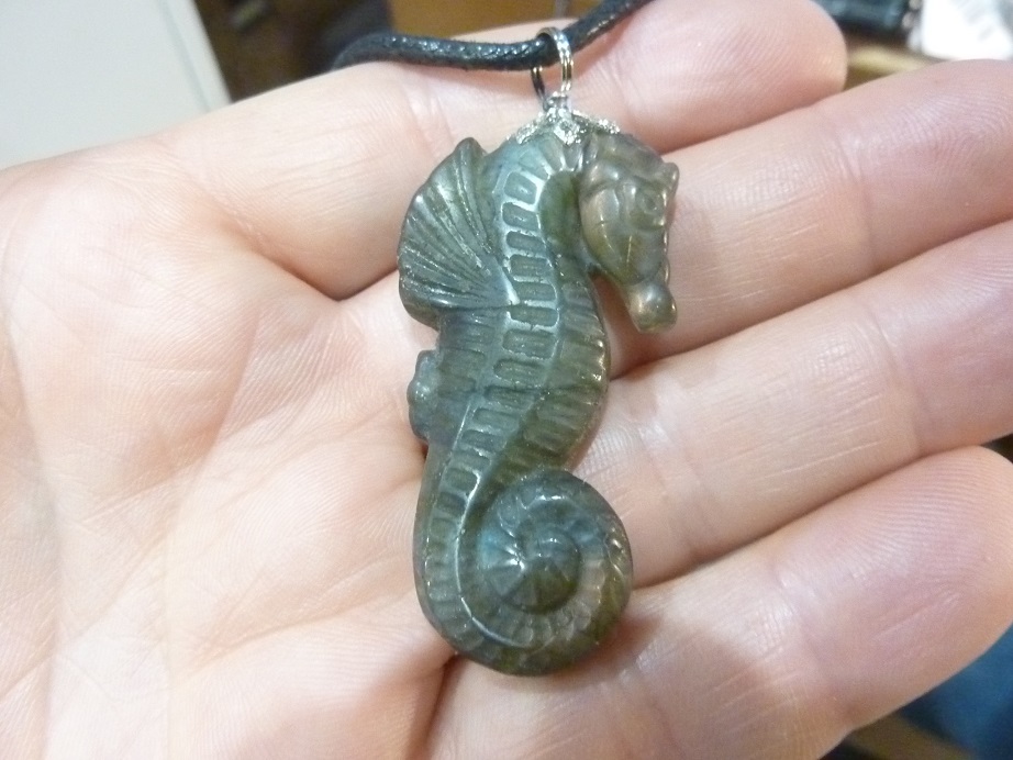 Pendentif Hippocampe Labradorite GG 6410