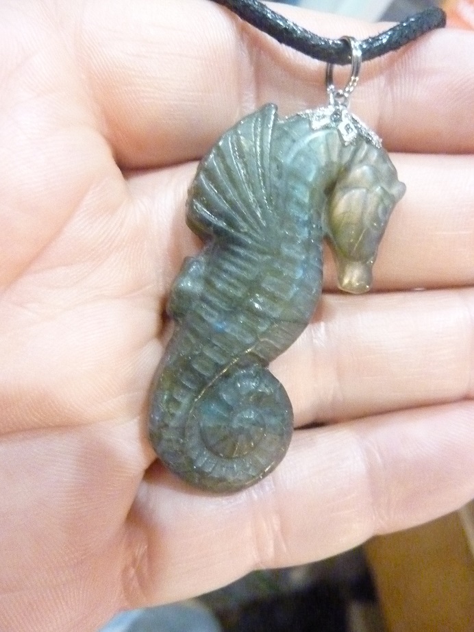 Pendentif Hippocampe Labradorite GG 6410