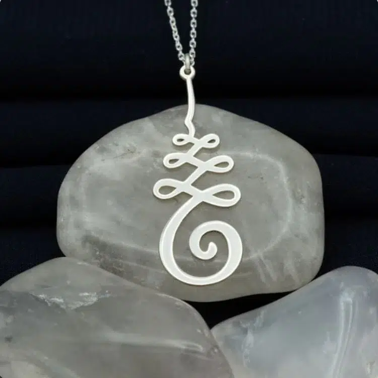 Pendentif Unalome argent ref 02