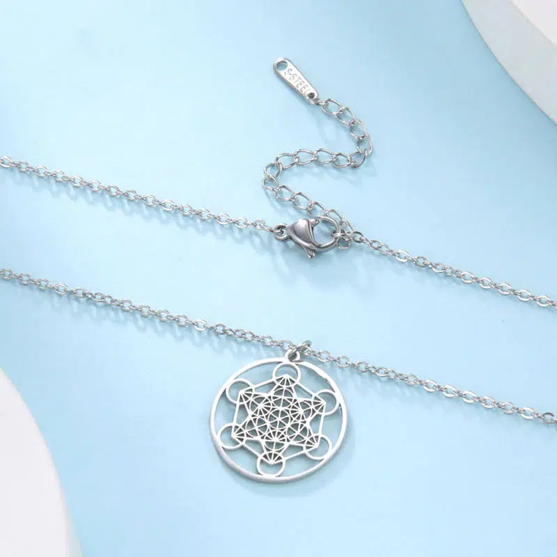 Pendentif cube de Métatron ref argent 20 mm