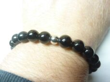 Bracelet Onyx – perles rondes de 8 mm