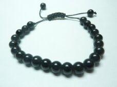 Bracelet réglable Obsidienne noire – perles rondes de 8 mm Bracelet réglable Obsidienne noire – perles rondes de 8 mm
