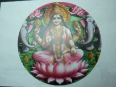 Lakshmi plaque en métal ref 02