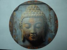 Bouddha plaque en métal ref 01