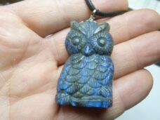 Pendentif chouette Labradorite spécial pour thérapeute 25 gr GG 1246