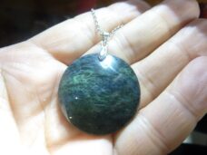 Pendentif Obsidienne mentogochol ( Manta huichol ) argent 925 GG 1501