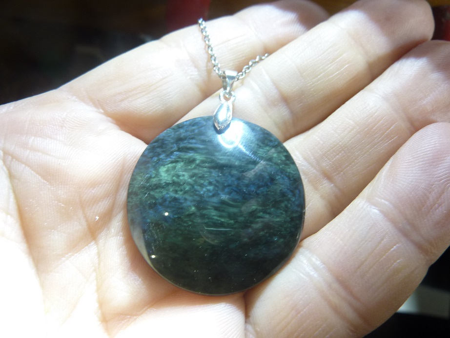 Pendentif Obsidienne mentogochol ( Manta huichol ) argent 925 GG 1501