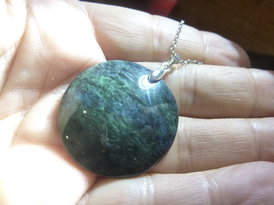 Pendentif Obsidienne mentogochol ( Manta huichol ) argent 925 GG 1501