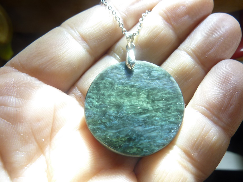 Pendentif Obsidienne mentogochol ( Manta huichol ) argent 925 GG 1501