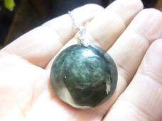 Pendentif Obsidienne mentogochol ( Manta huichol ) argent 925 GG 1535