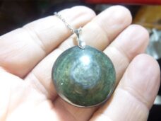 Pendentif Obsidienne mentogochol ( Manta huichol ) argent 925 GG 2633