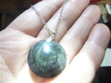 Pendentif Obsidienne mentogochol ( Manta huichol ) argent 925 GG 8831