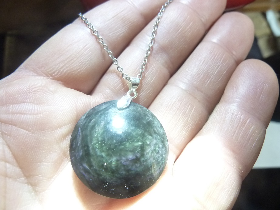 Pendentif Obsidienne mentogochol ( Manta huichol ) argent 925 GG 8831