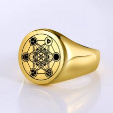 Bague cube Métatron taille 56 ref or Bague cube Métatron taille 56 ref or