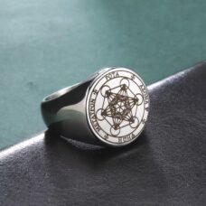 Bague cube Métatron taille 56 ref argent Bague cube Métatron taille 56 ref argent