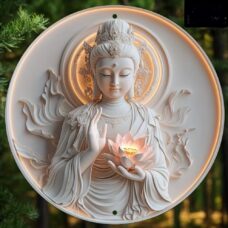 Bouddha plaque en métal ref 2402