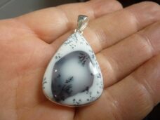 Pendentif Merlinite opale dentritique argent 925 ref 1209