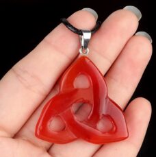 Collier pendentif Triquetra cornaline