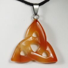 Collier pendentif Triquetra cornaline